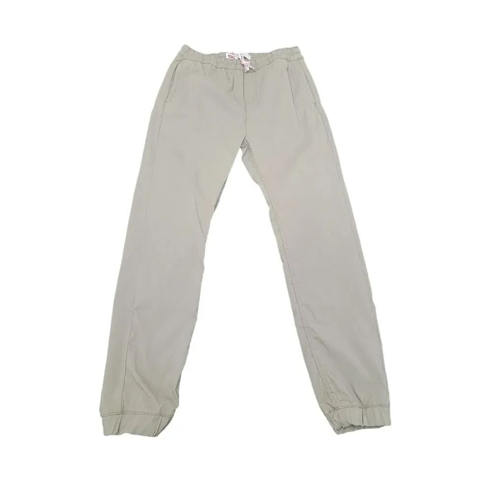 Levi's Jogger Pants Boy Khaki Adjustable Drawstring With Pockets Youth Size XL